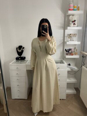 LINNEN LOOK DRESS (S/M)