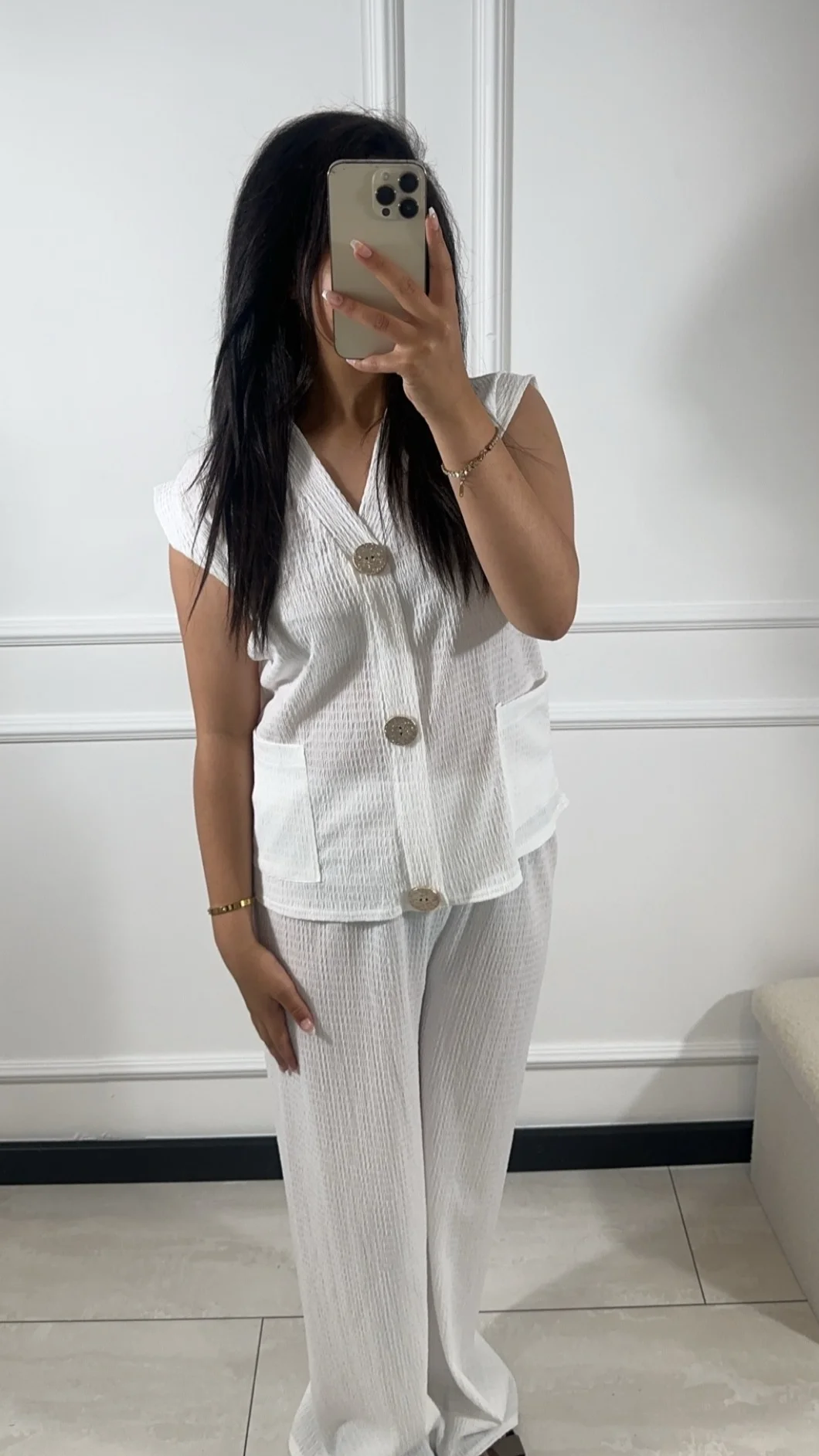 Mara gold button set